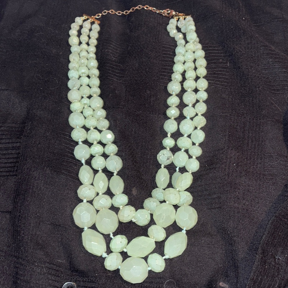 Elegant Multi-Strand Green Necklace